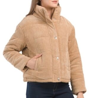 Bagatelle Tan Corduroy Teddy Jacket